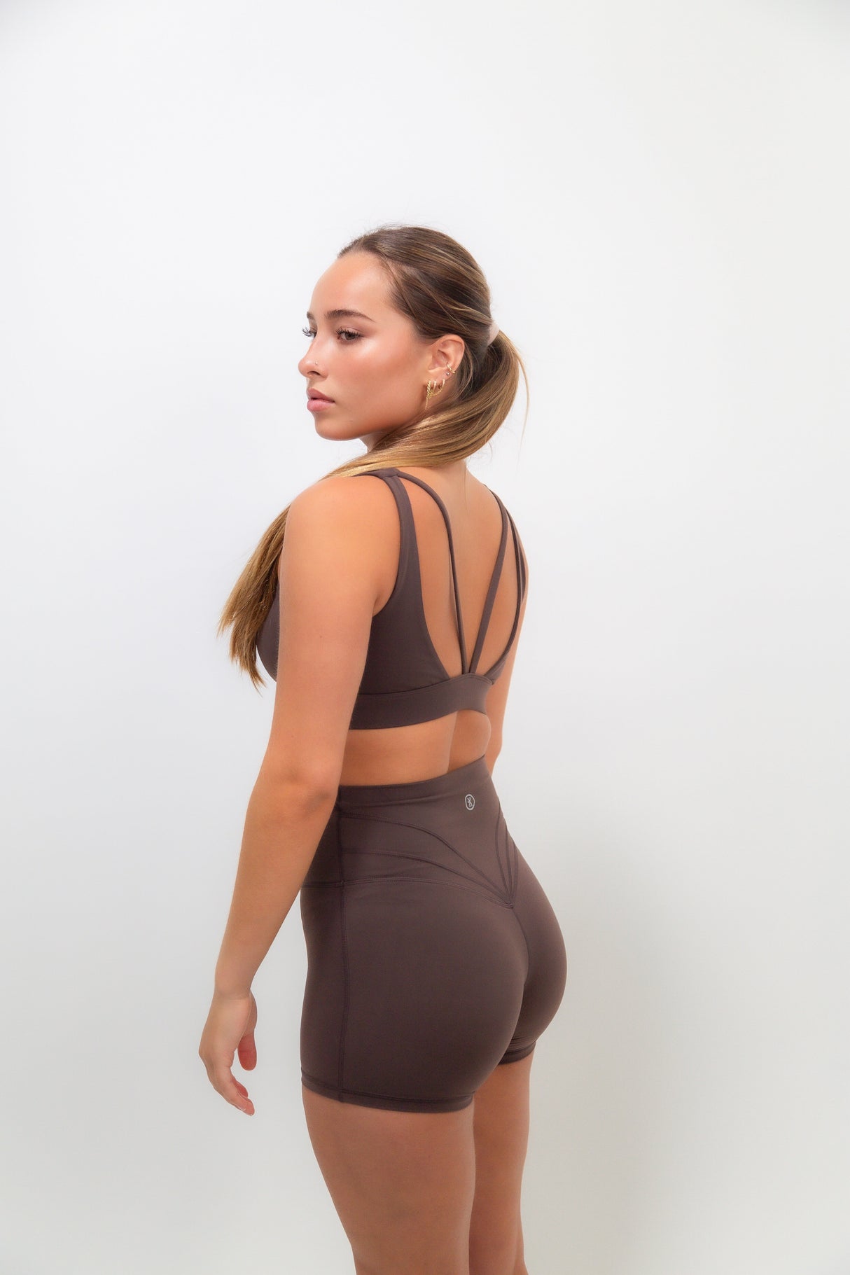 I Am Beautifully Radiant Quick-Dry Butter Coffee Brown Shorts