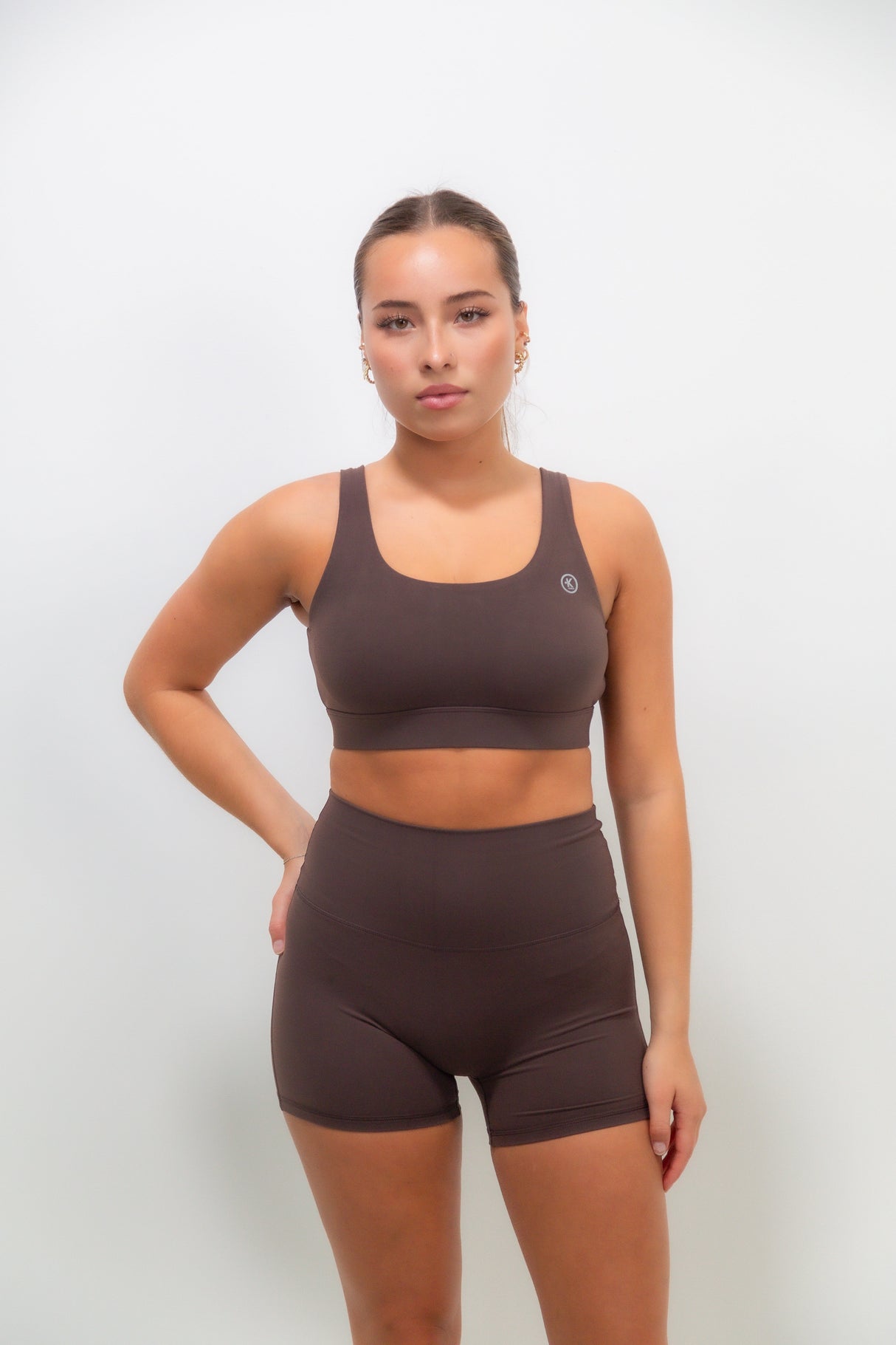 I Am Beautifully Radiant Quick-Dry Butter Coffee Brown Shorts