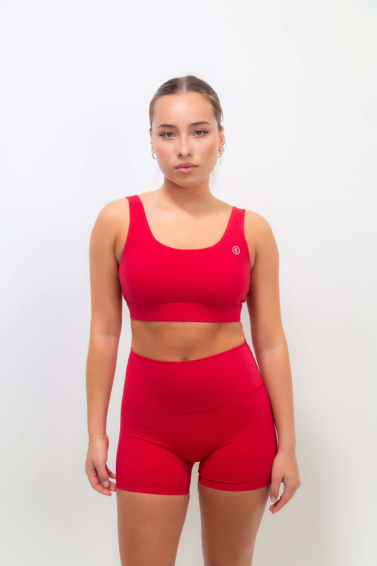 I Am Beautifully Radiant Quick-Dry Butter Red Shorts