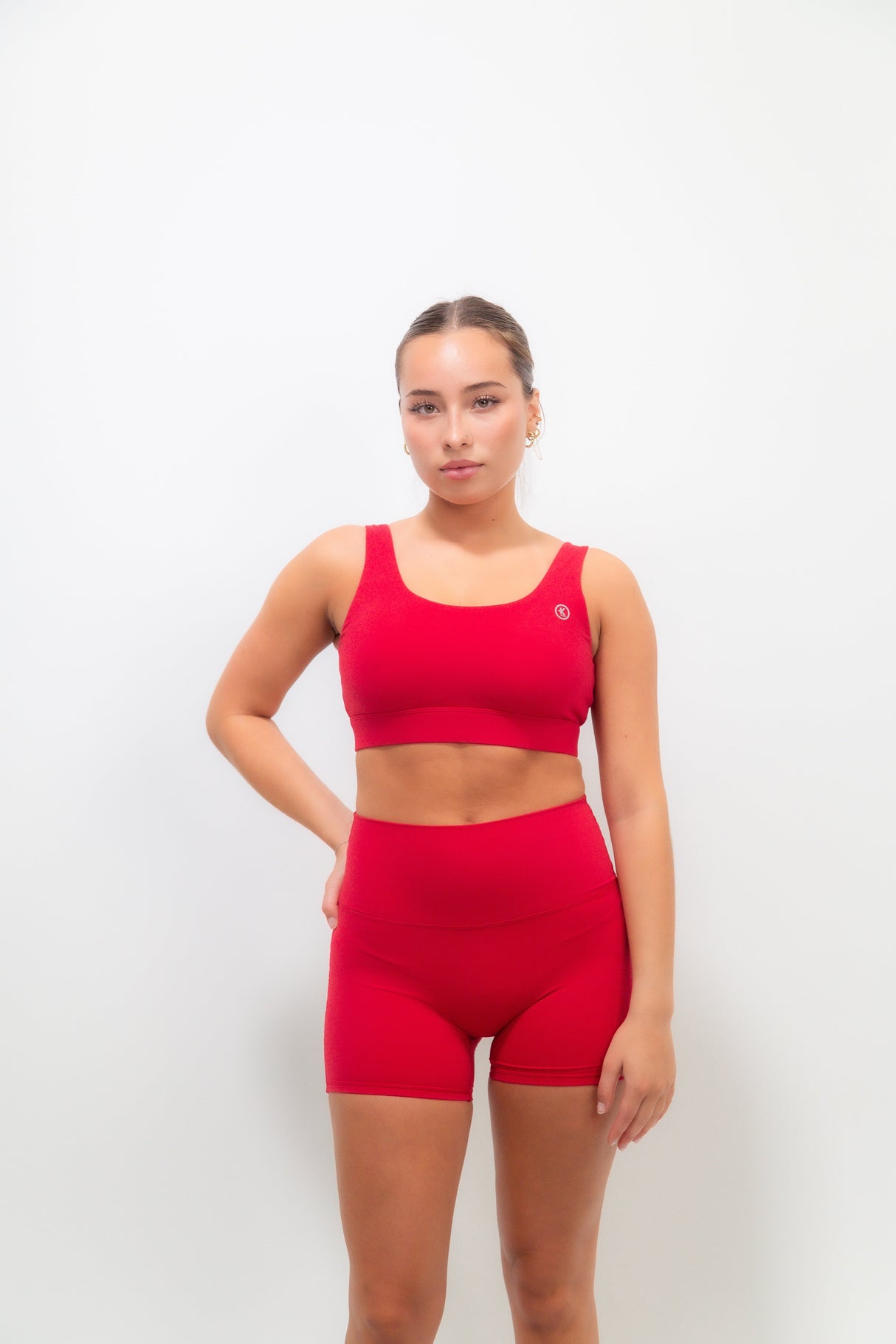 I Am Beautifully Radiant Quick-Dry Butter Red Shorts