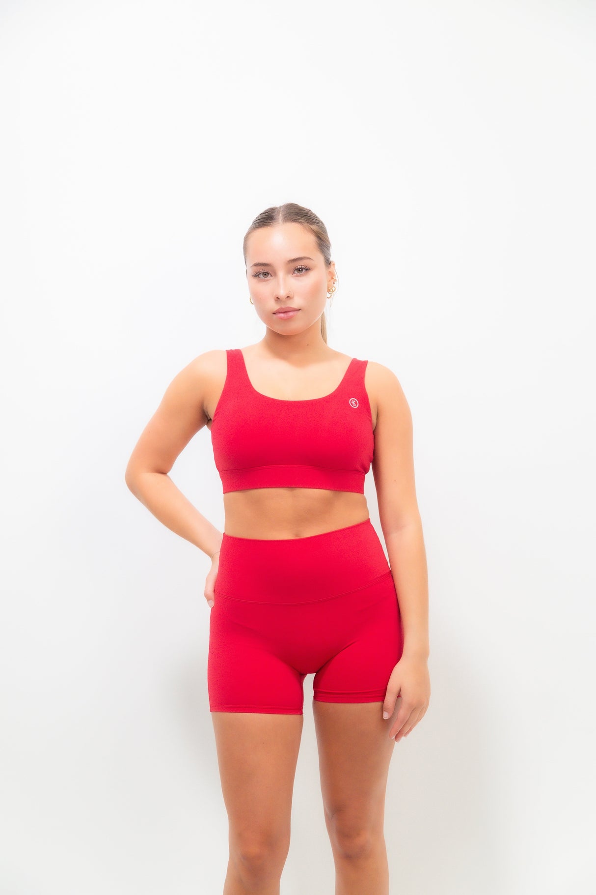 I Am Beautifully Radiant Quick-Dry Butter Red Shorts