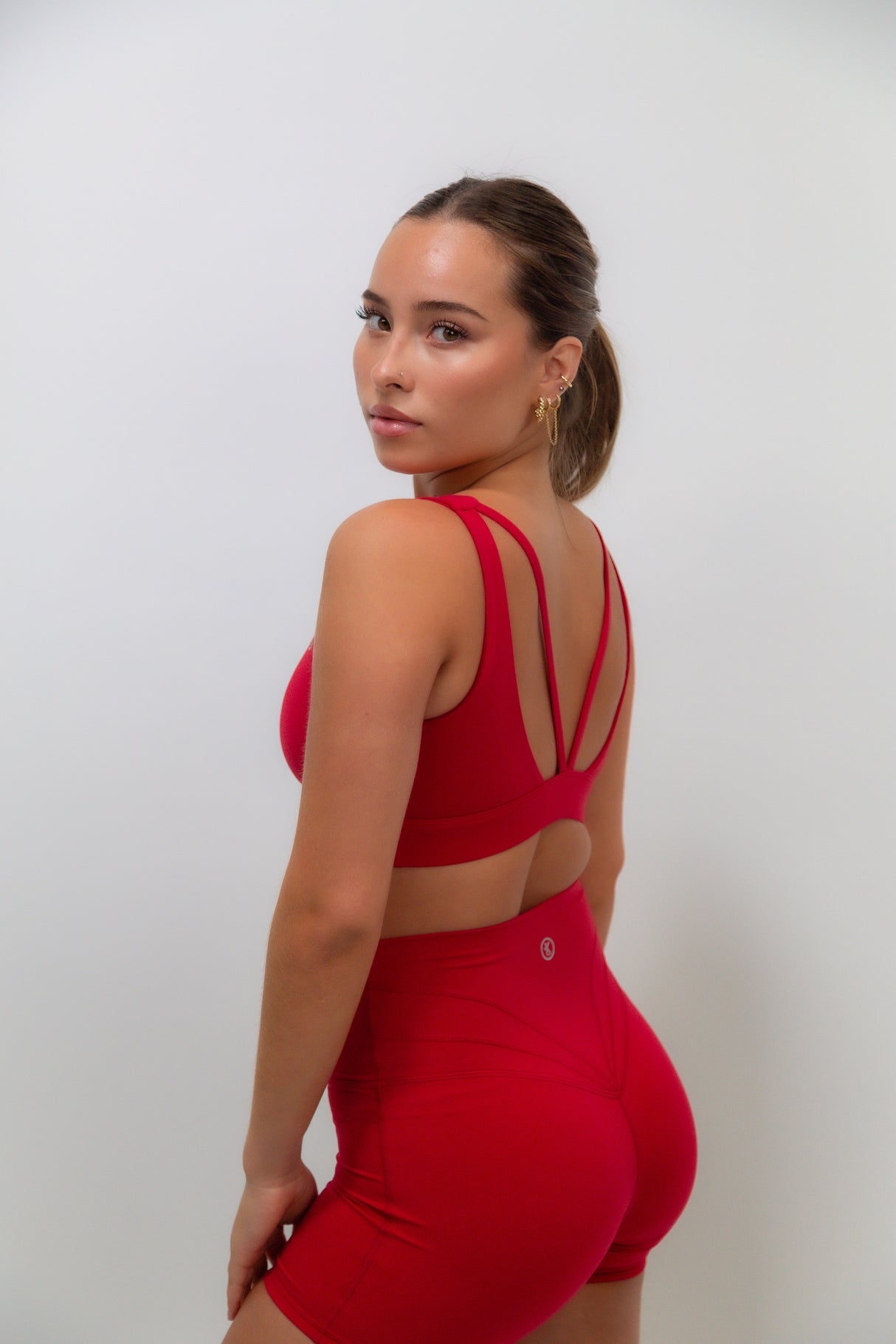 I Am Beautifully Radiant Quick-Dry Butter Red Shorts