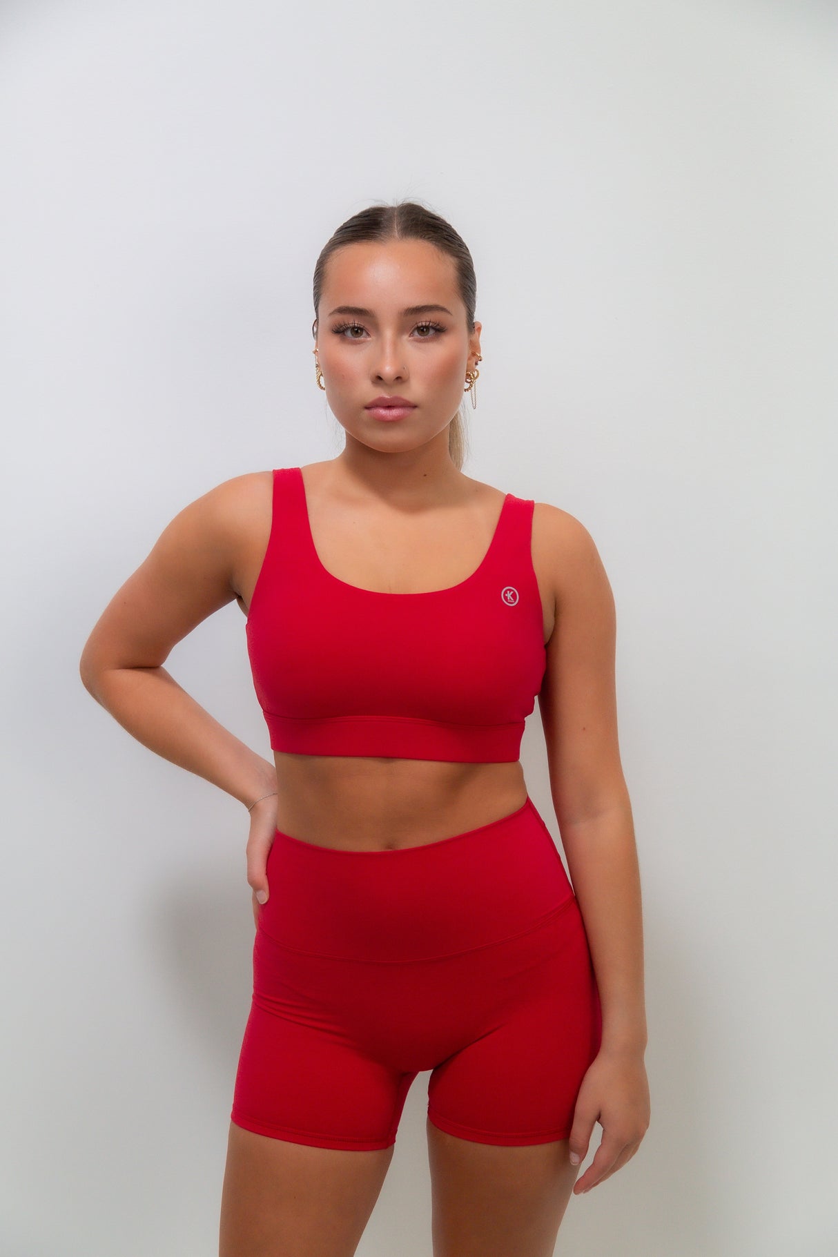 I Am Beautifully Radiant Quick-Dry Butter Red Shorts