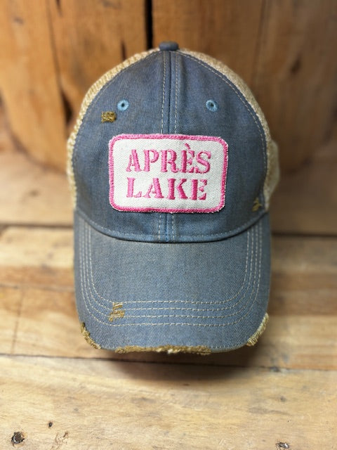 Apres Lake Distressed Mesh Snapback Baseball Cap