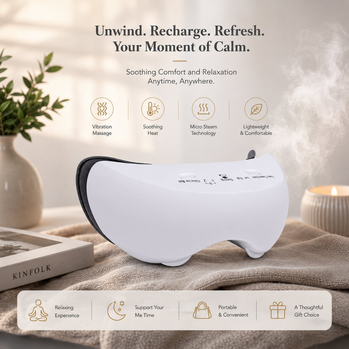 Carepeutic Cordless Warming Eye Reflexology Massager