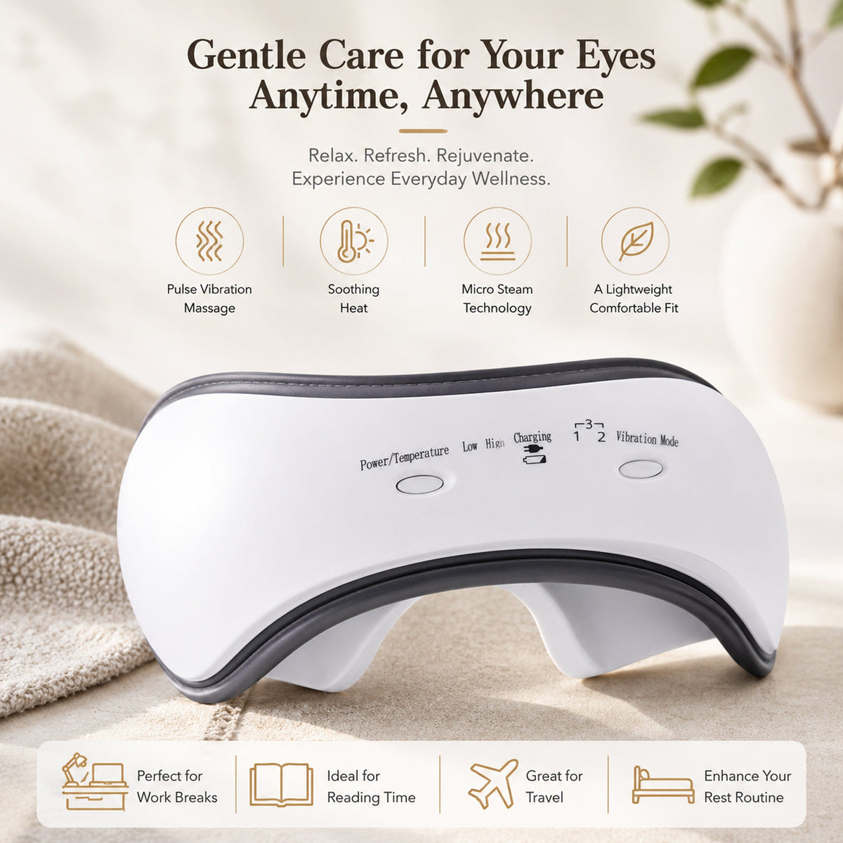 Carepeutic Cordless Warming Eye Reflexology Massager