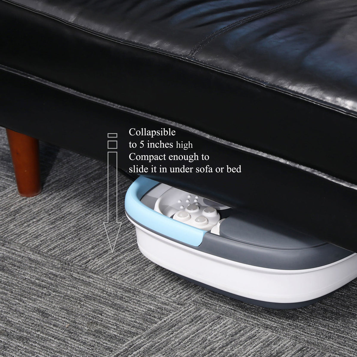 Carepeutic Deluxe Automatic Foot Spa Massager with Remote and Red Light Therapy