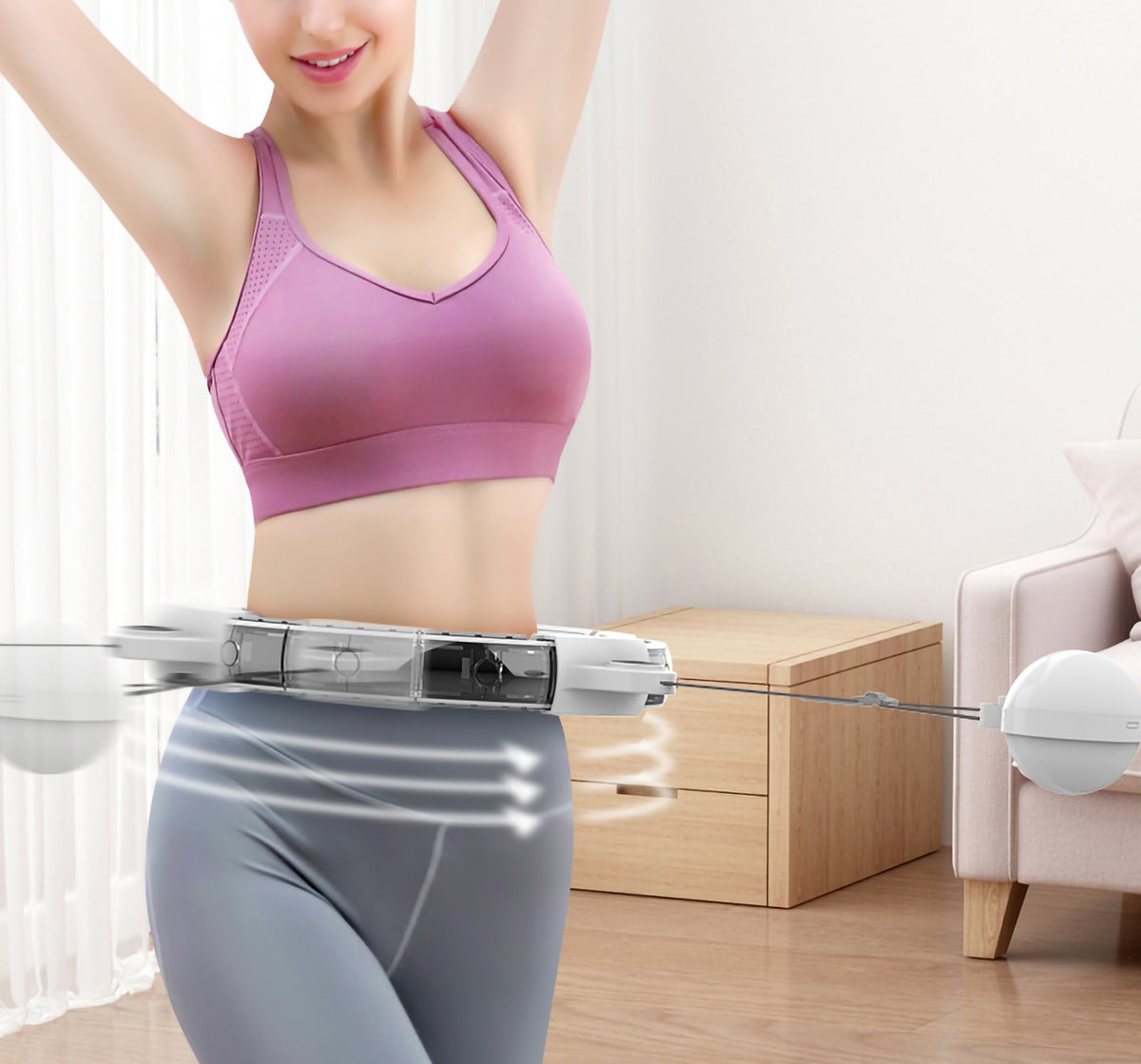 Carepeutic Smart Digital Non-Dropping Aerobic Hula Exerciser