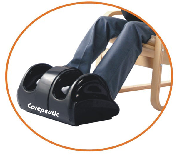 Carepeutic Deluxe Kneading Rolling Shiatsu Foot Massager (Burl-Wood), For Foot or Calf Massage, Suitable to All Foot Sizes