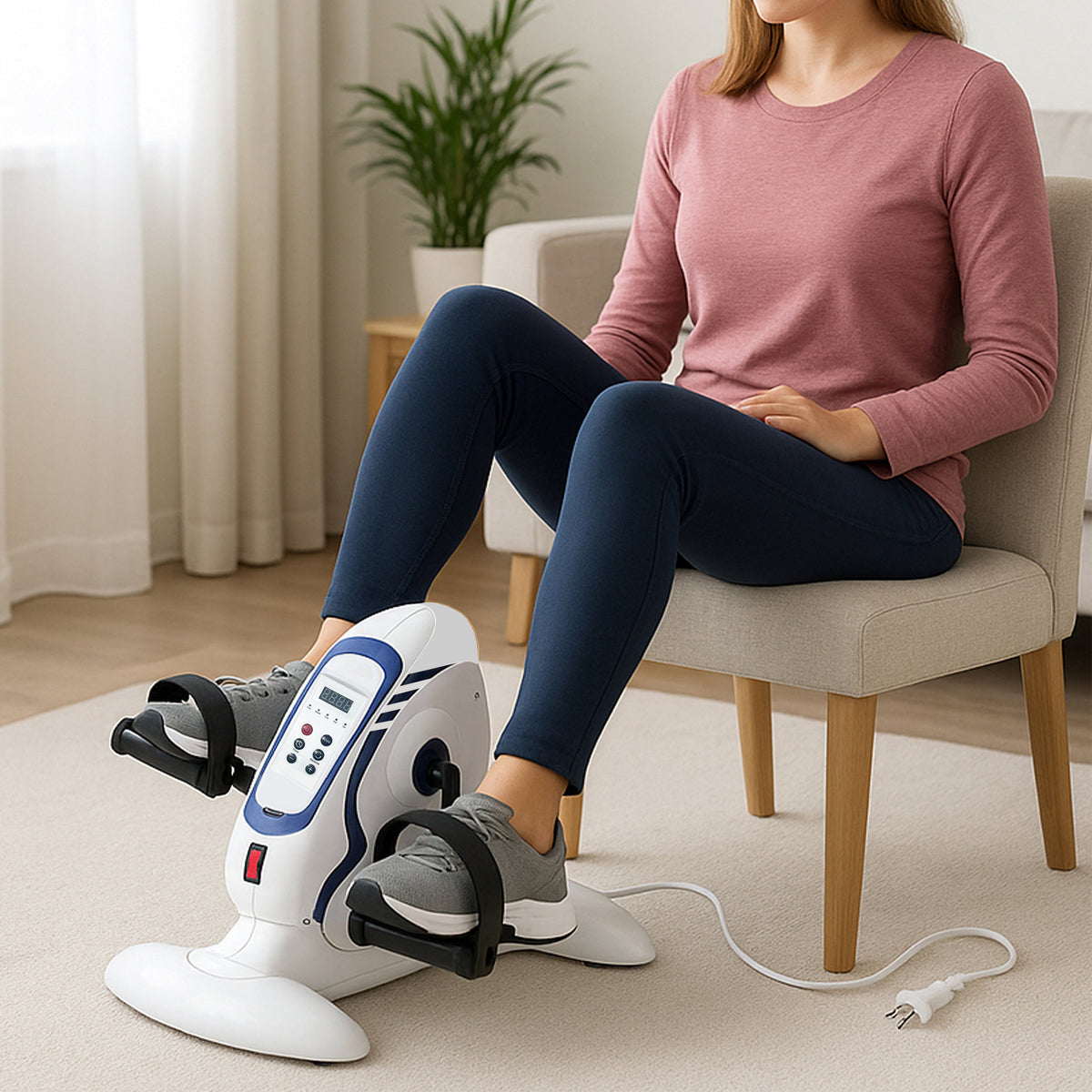 BetaFlex Motorized Smart Pedal Exerciser with Tailored Workouts and Real-Time Performance Tracking