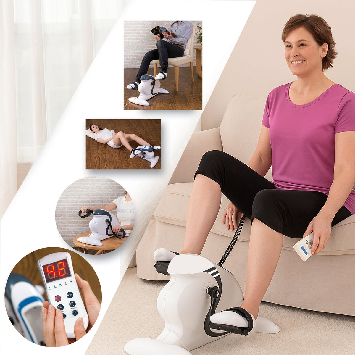 BetaFlex Motorized Smart Pedal Exerciser with Tailored Workouts and Real-Time Performance Tracking