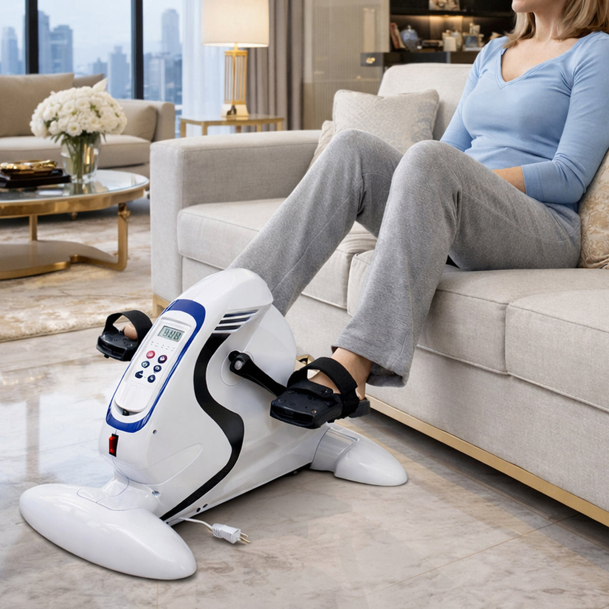BetaFlex Motorized Smart Pedal Exerciser with Tailored Workouts and Real-Time Performance Tracking