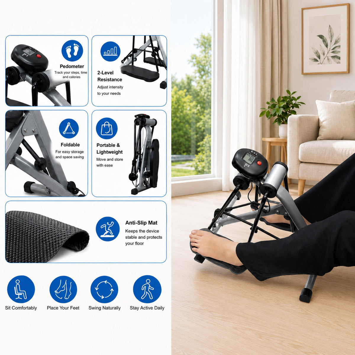 BetaFlex Sit and Swing Leg Exerciser for Seniors