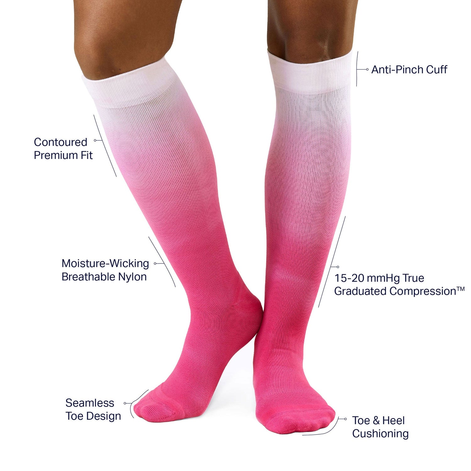 Knee-High Compression Socks – Ombre