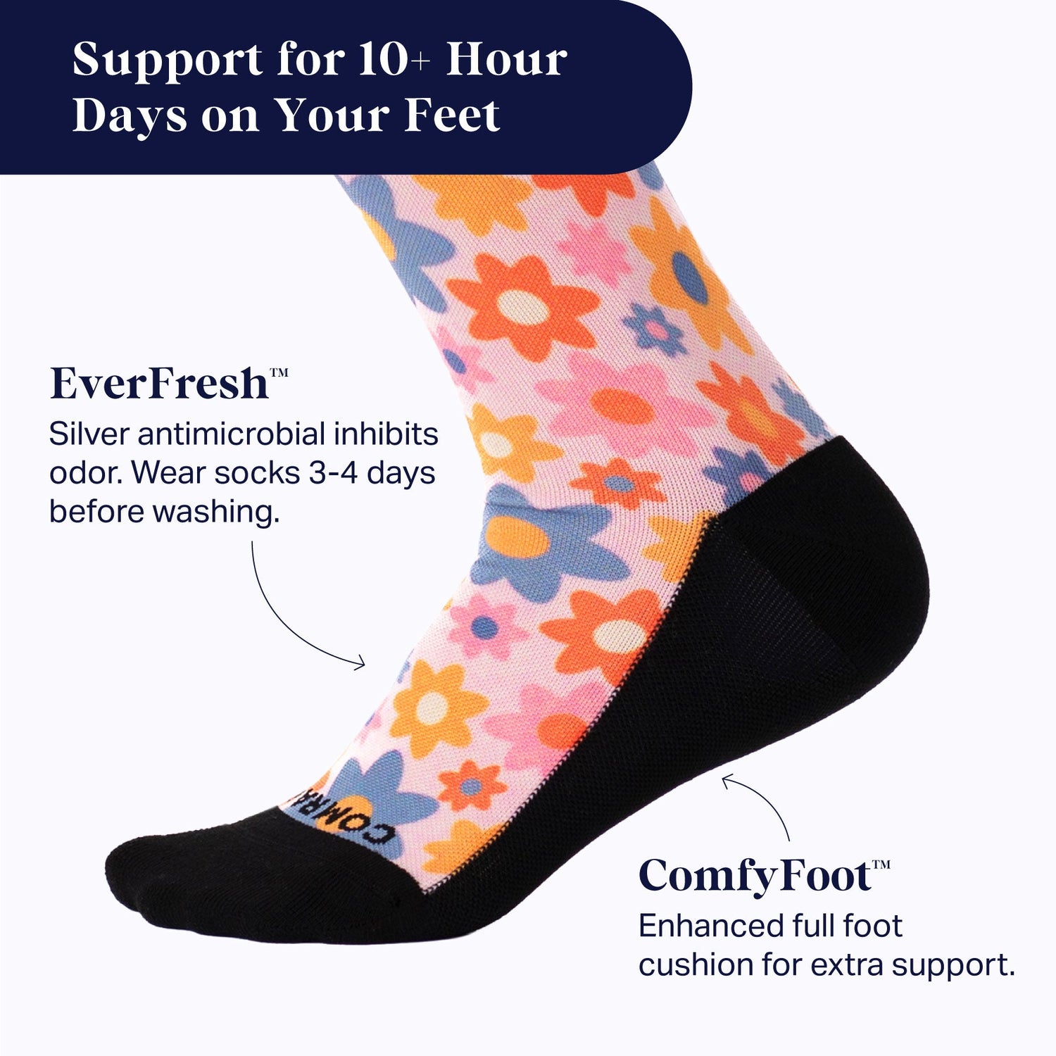 Cute Compression Socks – Floral