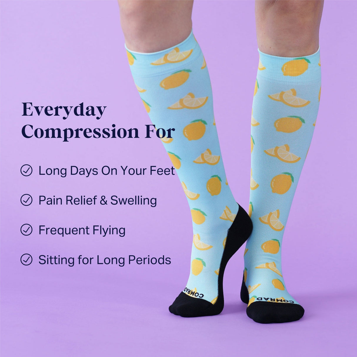 Cute Compression Socks – Lemon