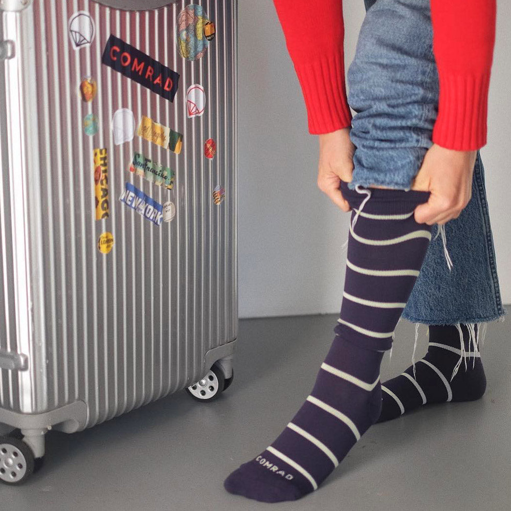 Knee-High Compression Socks – Stripes