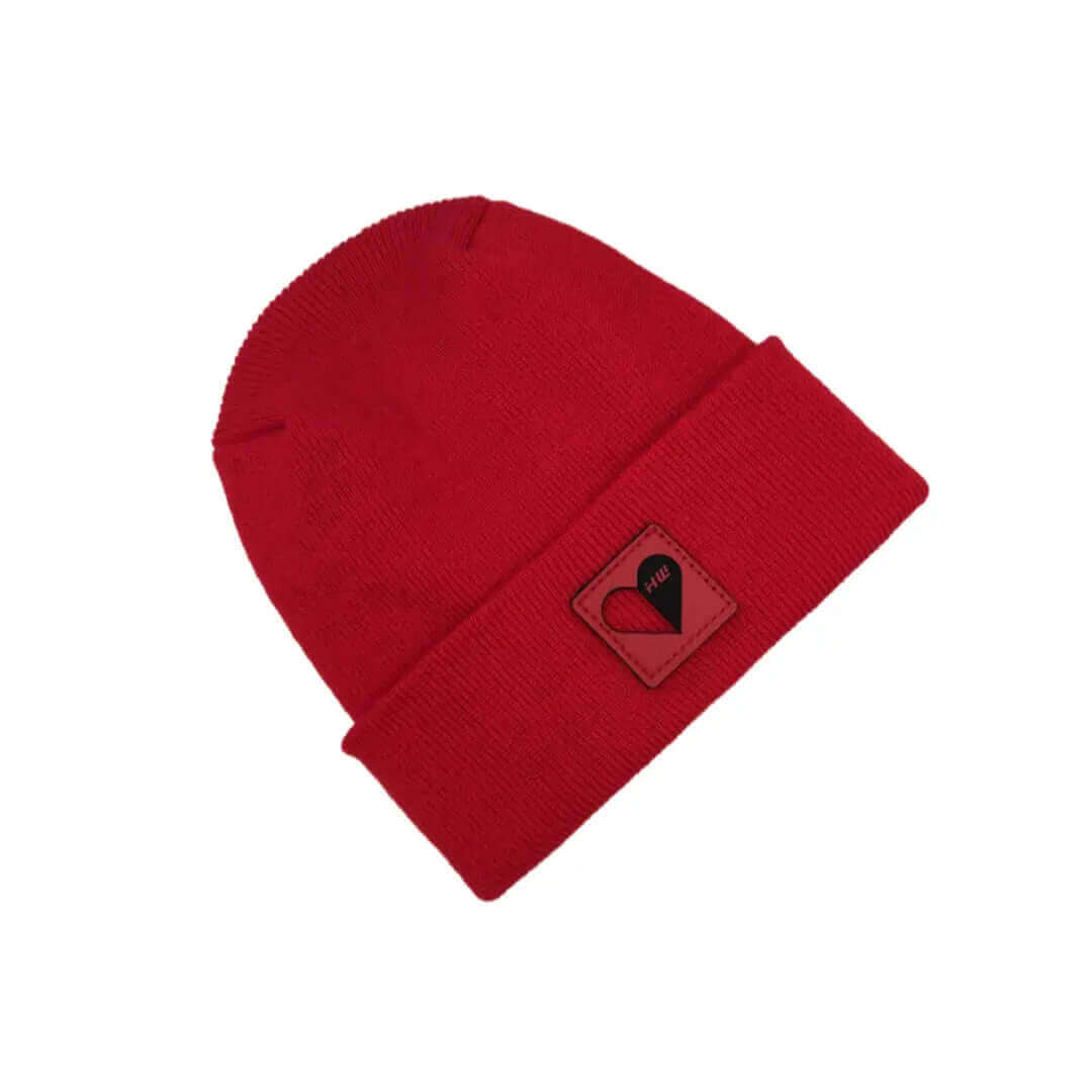 Love-Inspired H-Stitch Beanie – Scarlet Red | Limited Edition