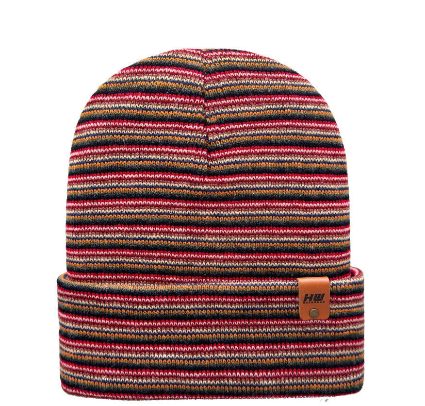 Classic Cuffed Beanie, Multi Color Knit Winter Hats
