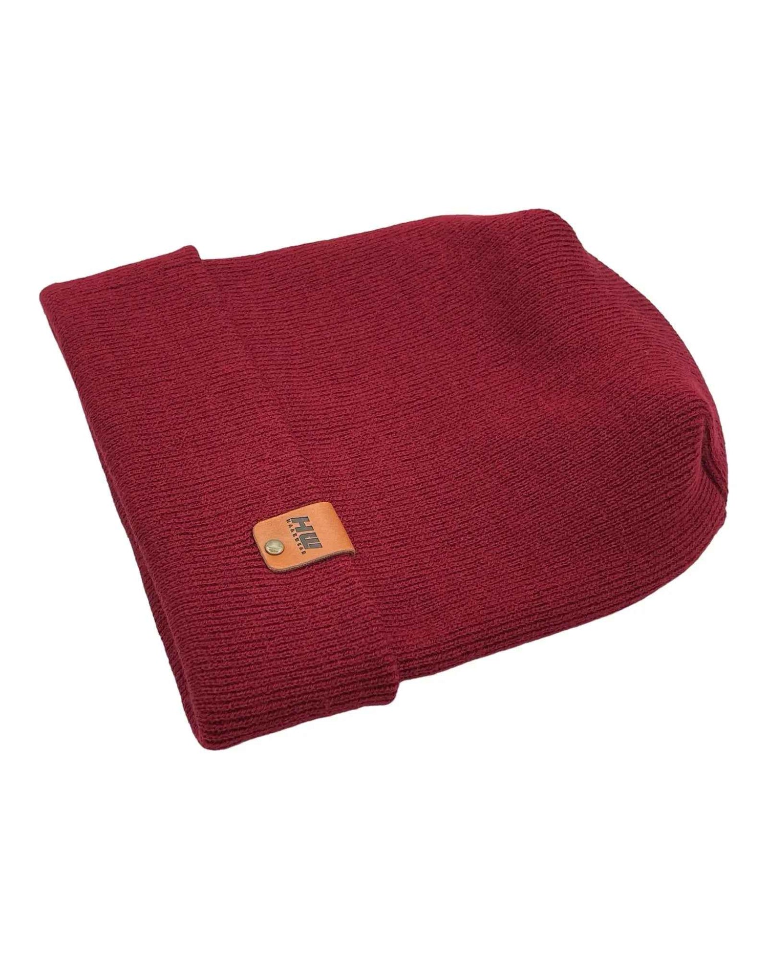 NEW HAAKWEAR H-Stitch Cuffed Beanie - Designed and Made in USA (Patented Design) - Burnt Maroon