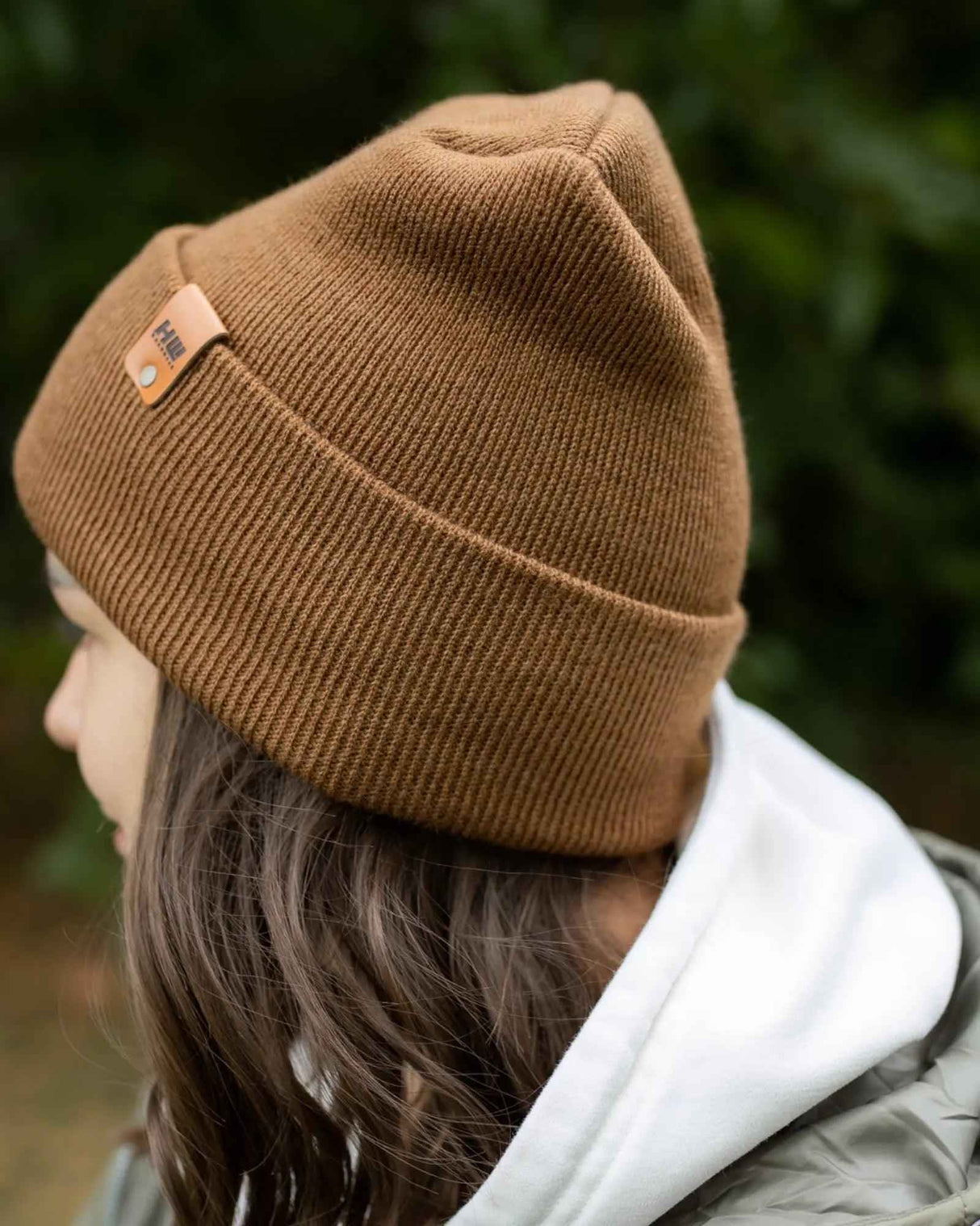 NEW HAAKWEAR H-Stitch Cuffed Beanie - Patented Design, Made in USA - Camel Brown