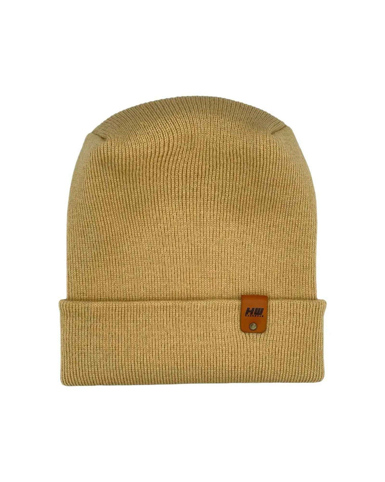 NEW HAAKWEAR H-Stitch Cuffed Beanie - Designed and Made in USA (Patented Design) - Dune Beige