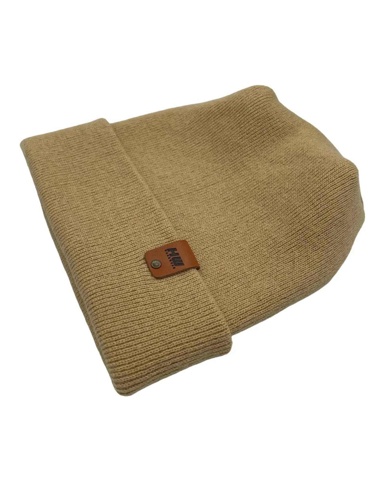 NEW HAAKWEAR H-Stitch Cuffed Beanie - Designed and Made in USA (Patented Design) - Dune Beige