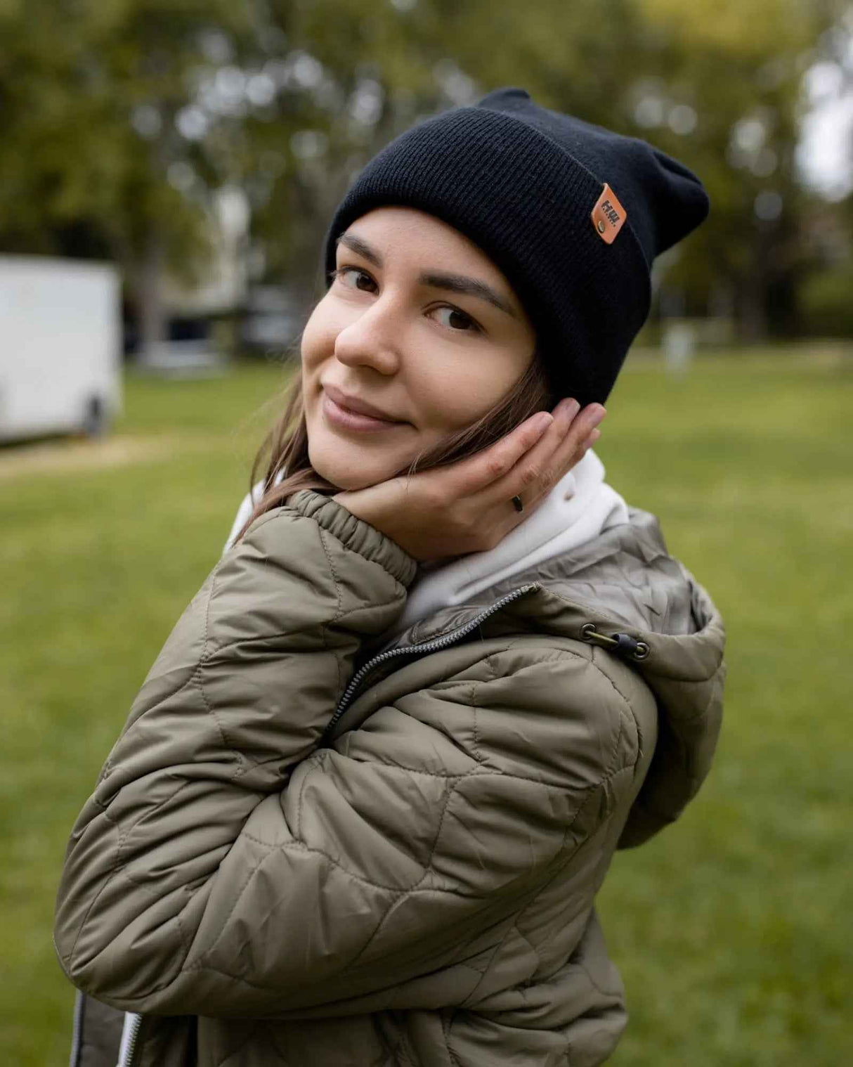 NEW HAAKWEAR H-Stitch Cuffed Beanie - Designed and Made in USA (Patented Design) - Midnight Black