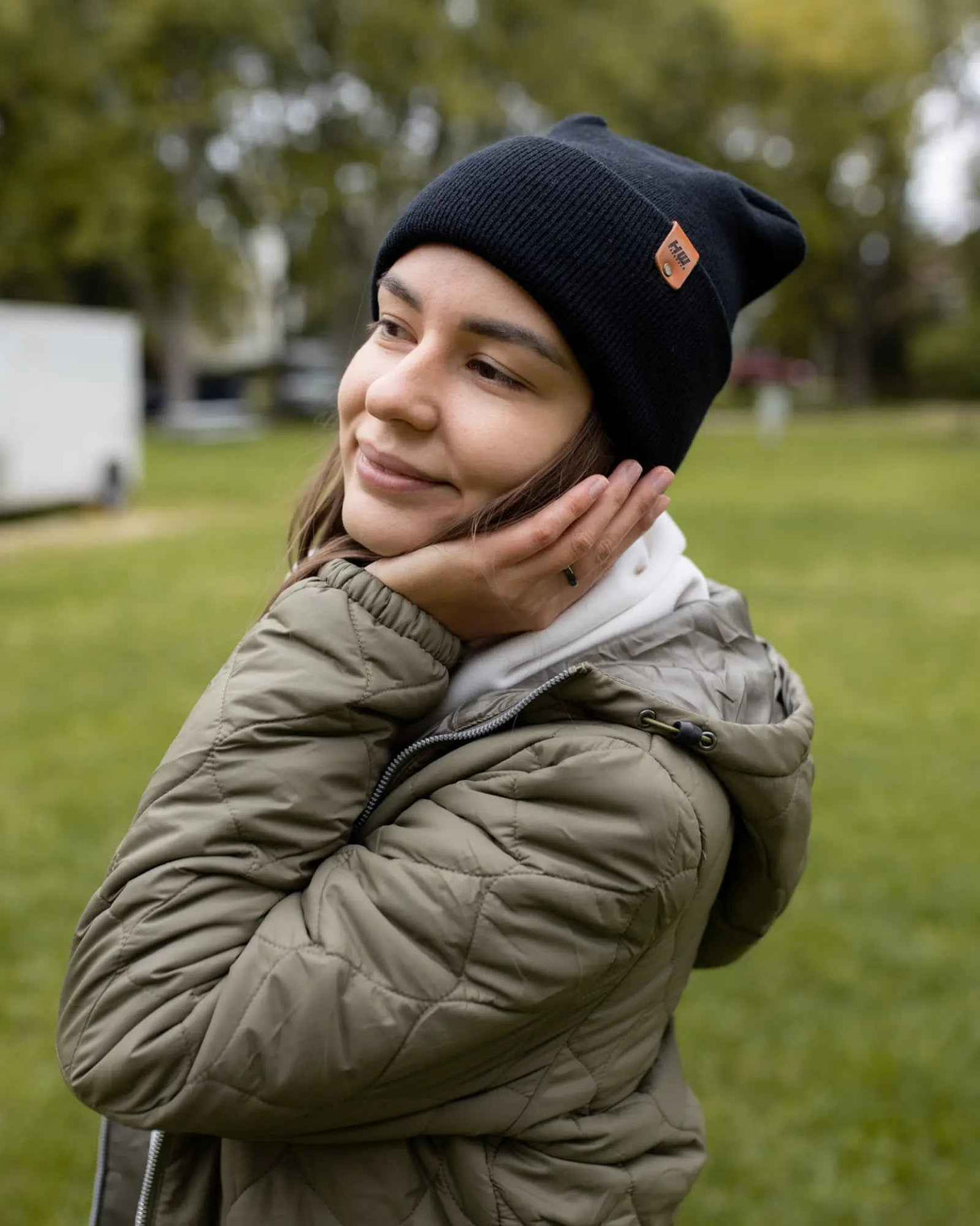 NEW HAAKWEAR H-Stitch Cuffed Beanie - Designed and Made in USA (Patented Design) - Midnight Black