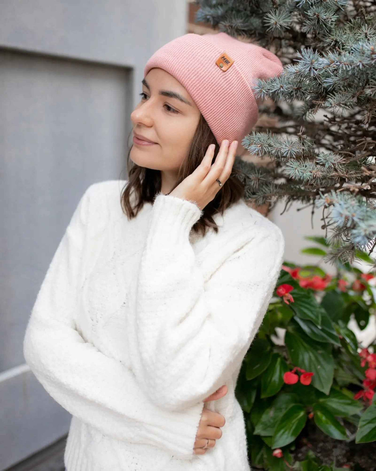 NEW HAAKWEAR H-Stitch Cuffed Beanie - Designed and Made in USA (Patented Design) - Pearl Pink