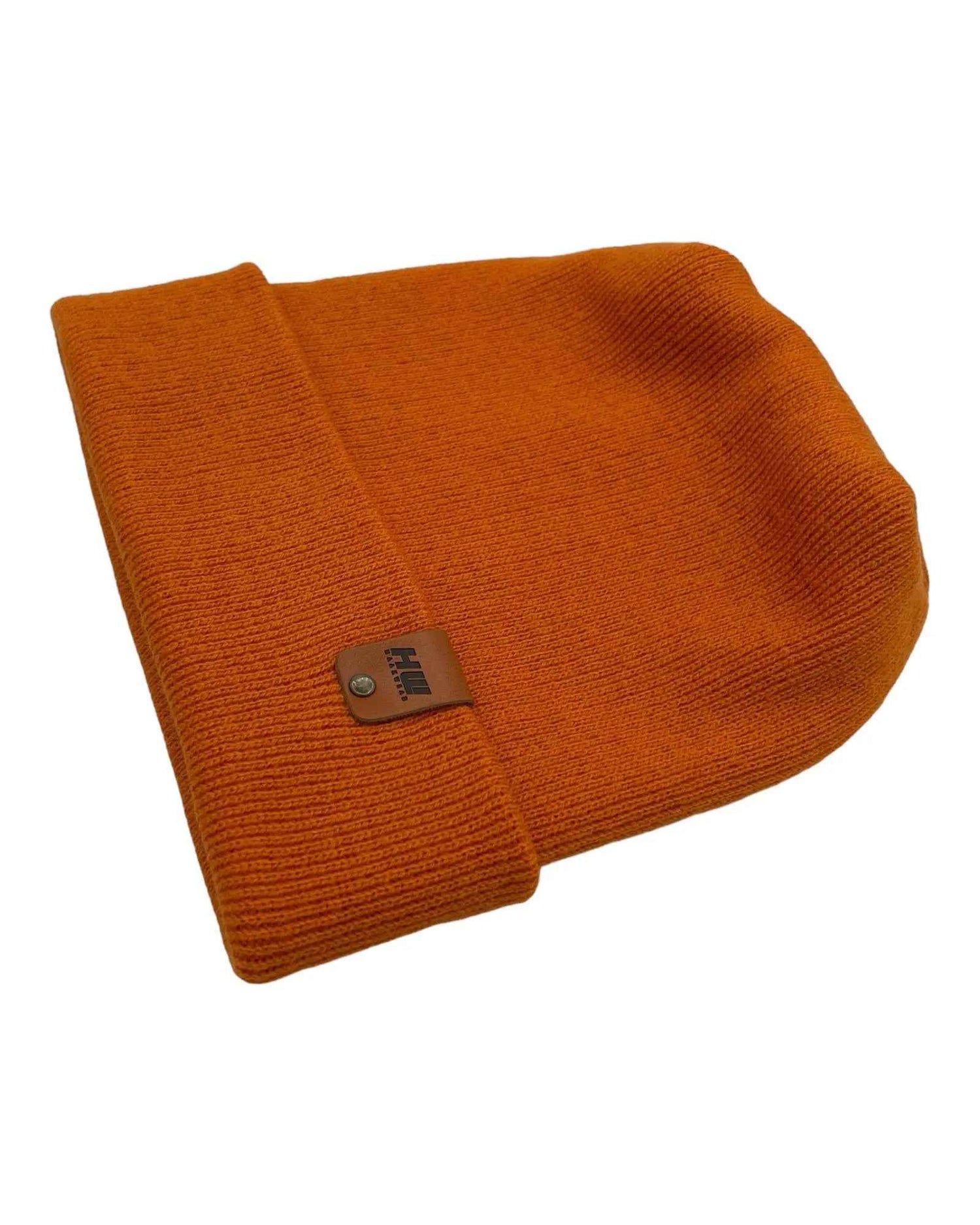 NEW HAAKWEAR H-Stitch Cuffed Beanie - Designed and Made in USA (Patented Design) - Tiger Orange