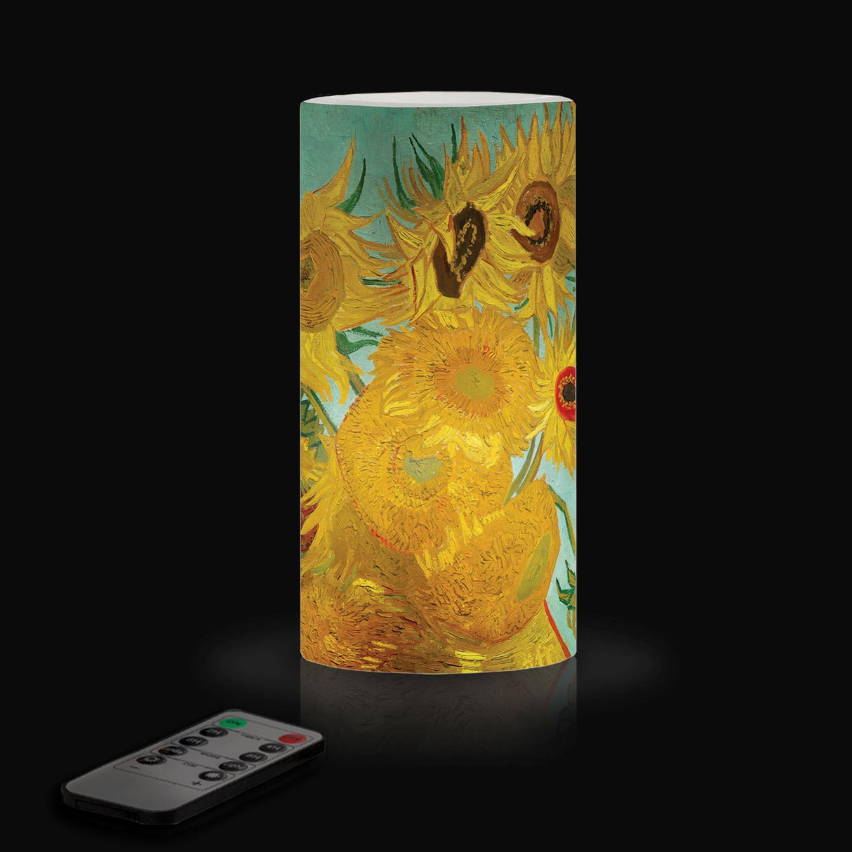 van Gogh Sunflowers 6" 6" LED Candle – Battery Operated, Flickering