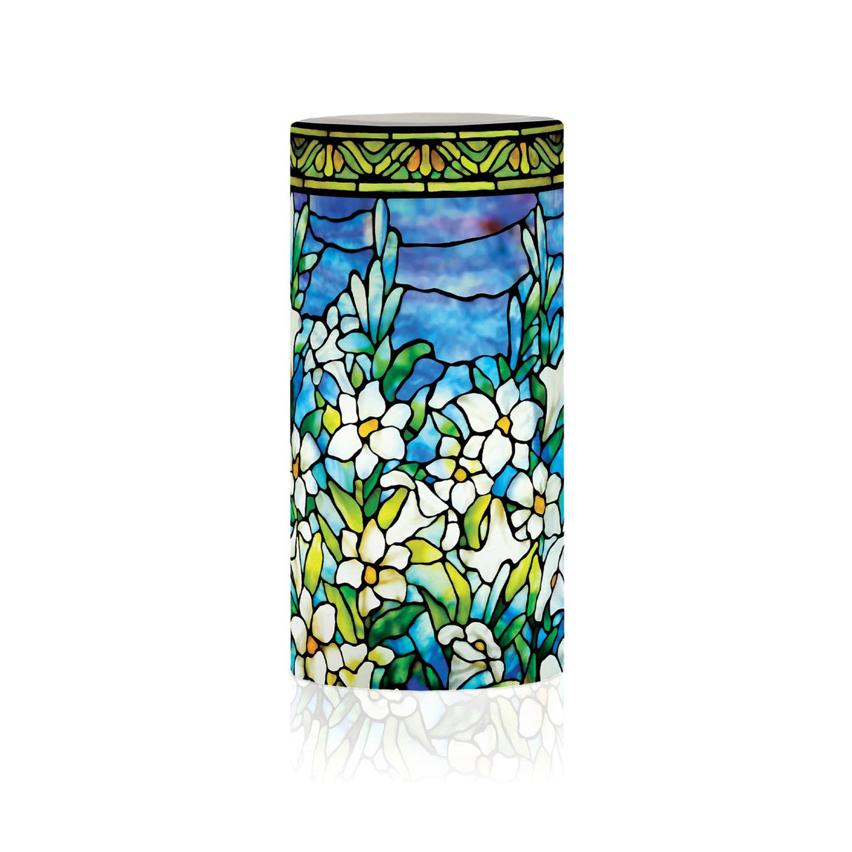 Tiffany Field of Lilies 6" LED Candle – Battery Operated