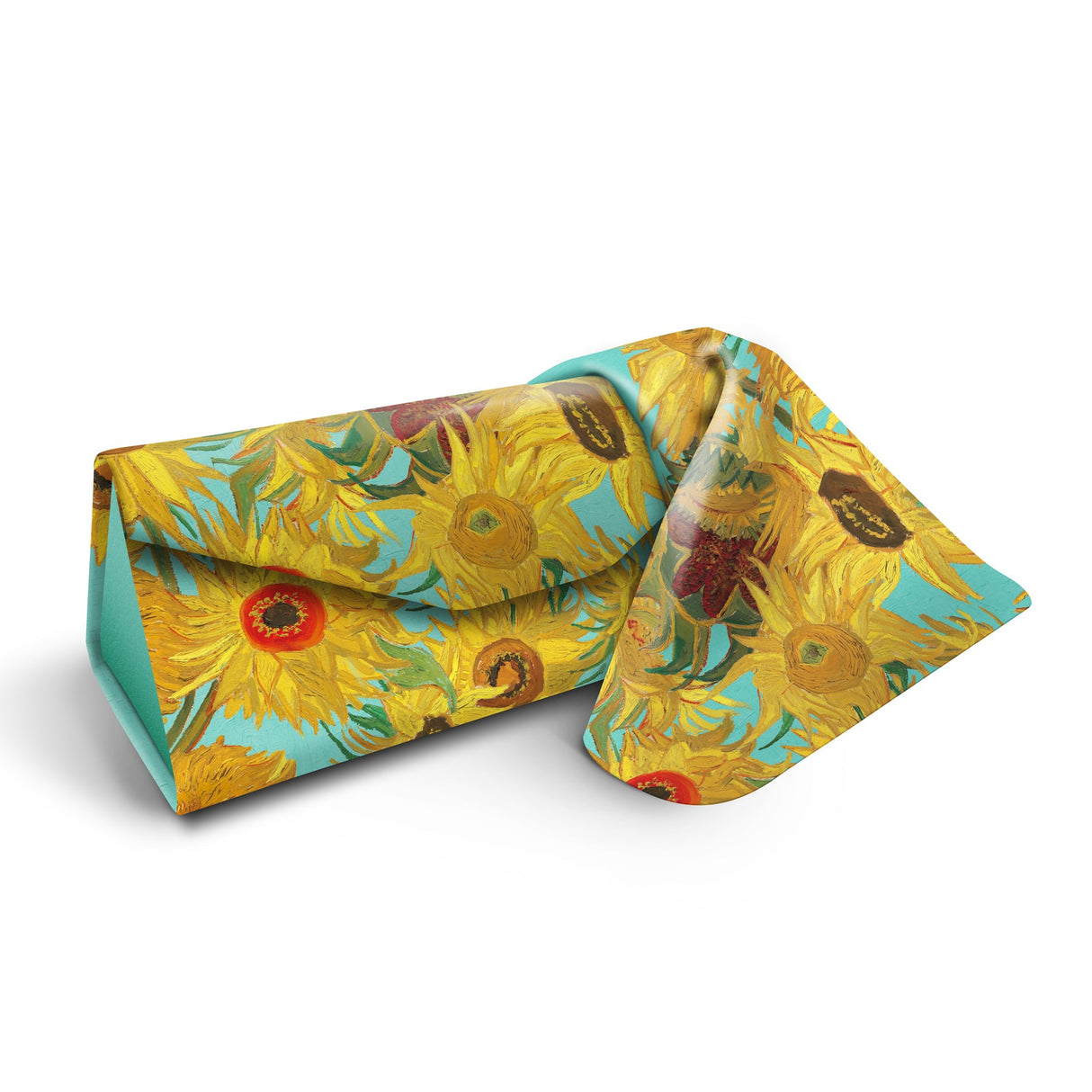 van Gogh Sunflowers Folding Glasses Case – Compact & Protective