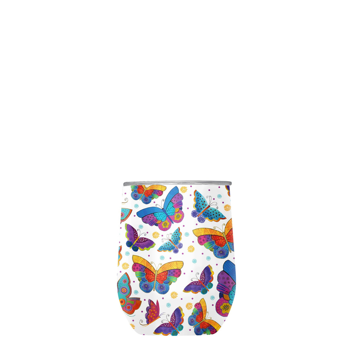 12 oz Stemless Wine Tumbler - Laurel Burch "Mariposas"
