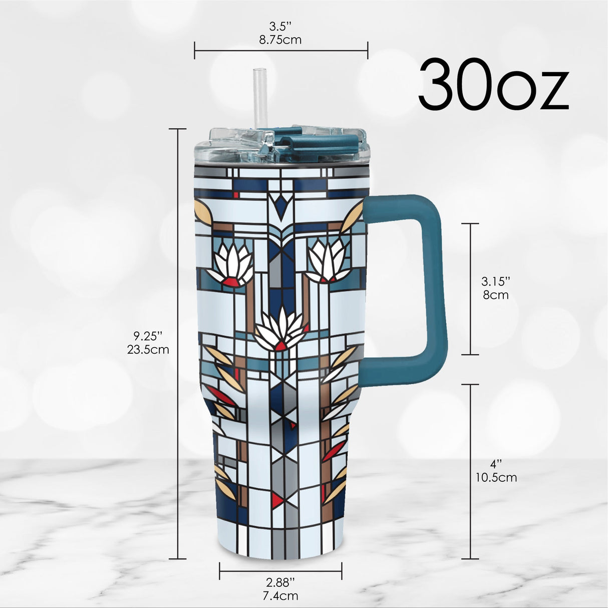 30 oz Tumbler - Frank Lloyd Wright "Waterlilies"