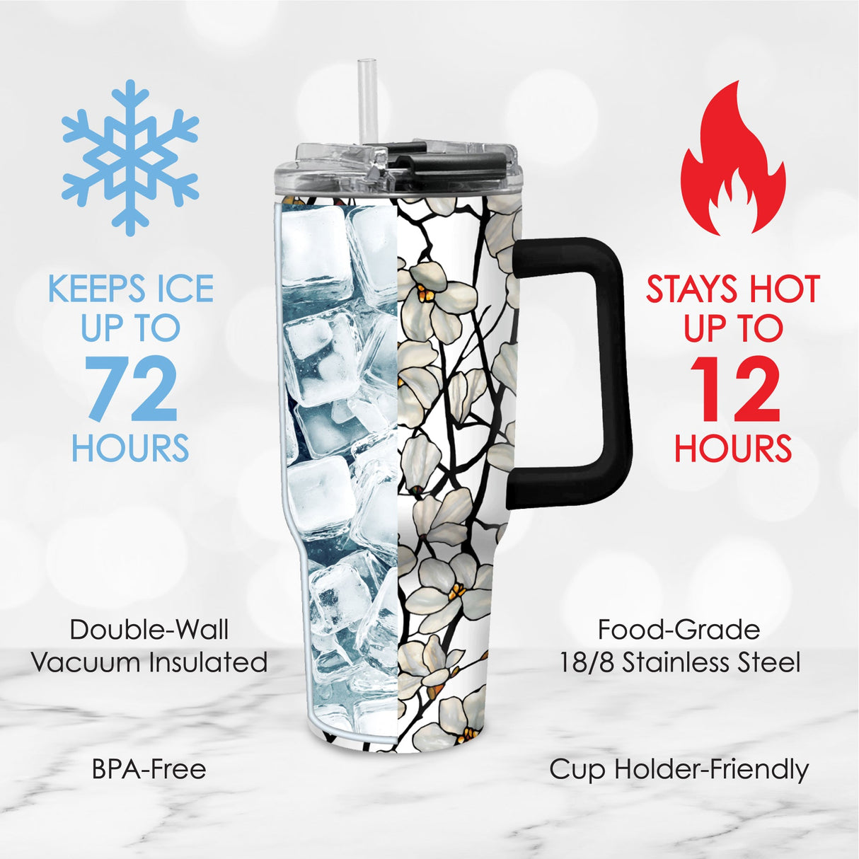 30 oz Tumbler - Tiffany "Magnolia"