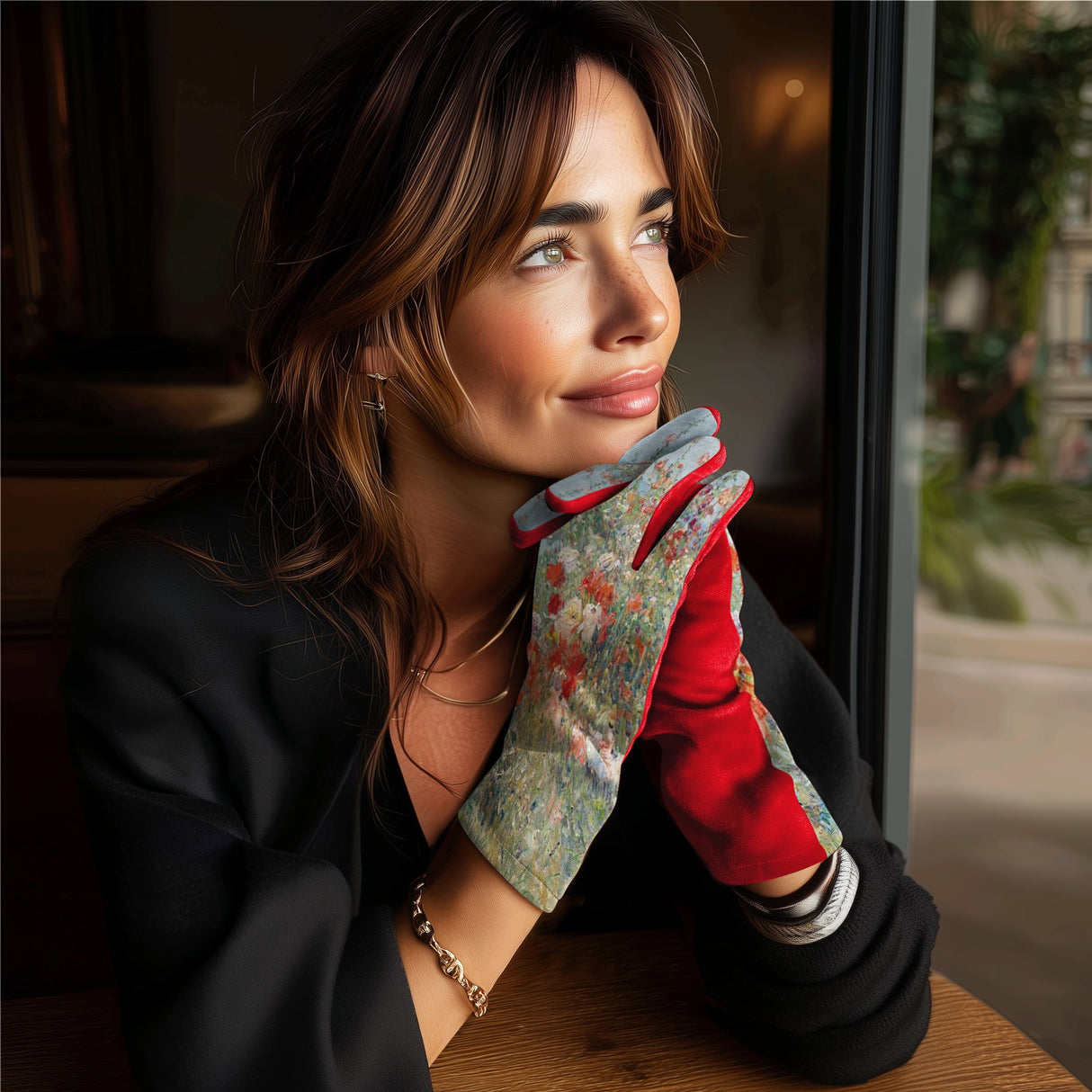 Hassam Celia's Garden Isles of Shoals Womens Touch Screen Gloves