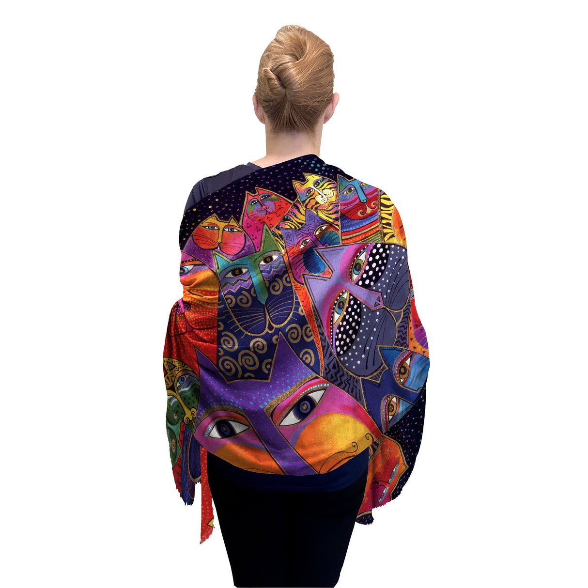 Laurel Burch Fantasticats Silk Blend Shawl – Lightweight & Elegant Evening Wrap