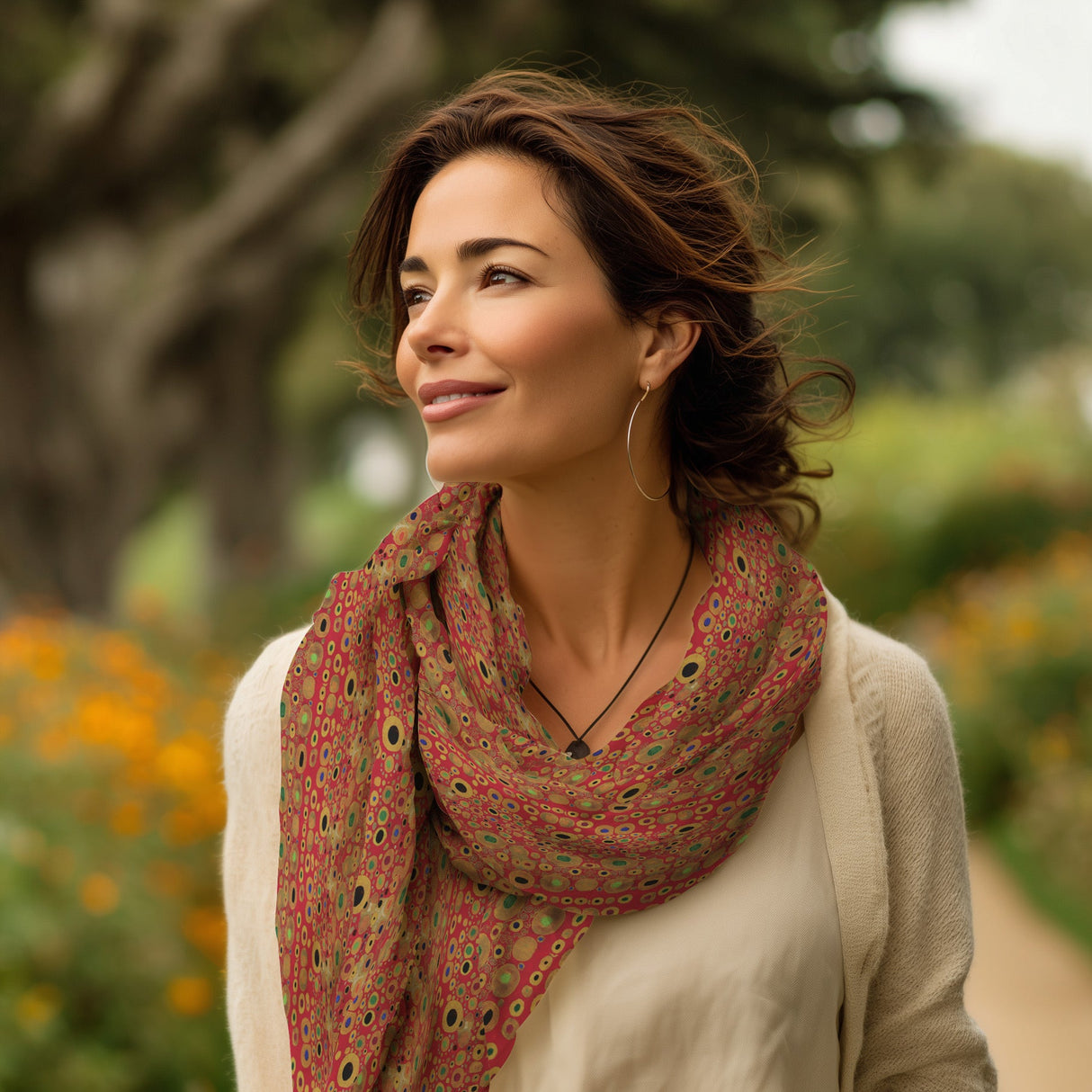 Klimt Hope II Silk Blend Shawl – Lightweight Dressy Wrap for Women