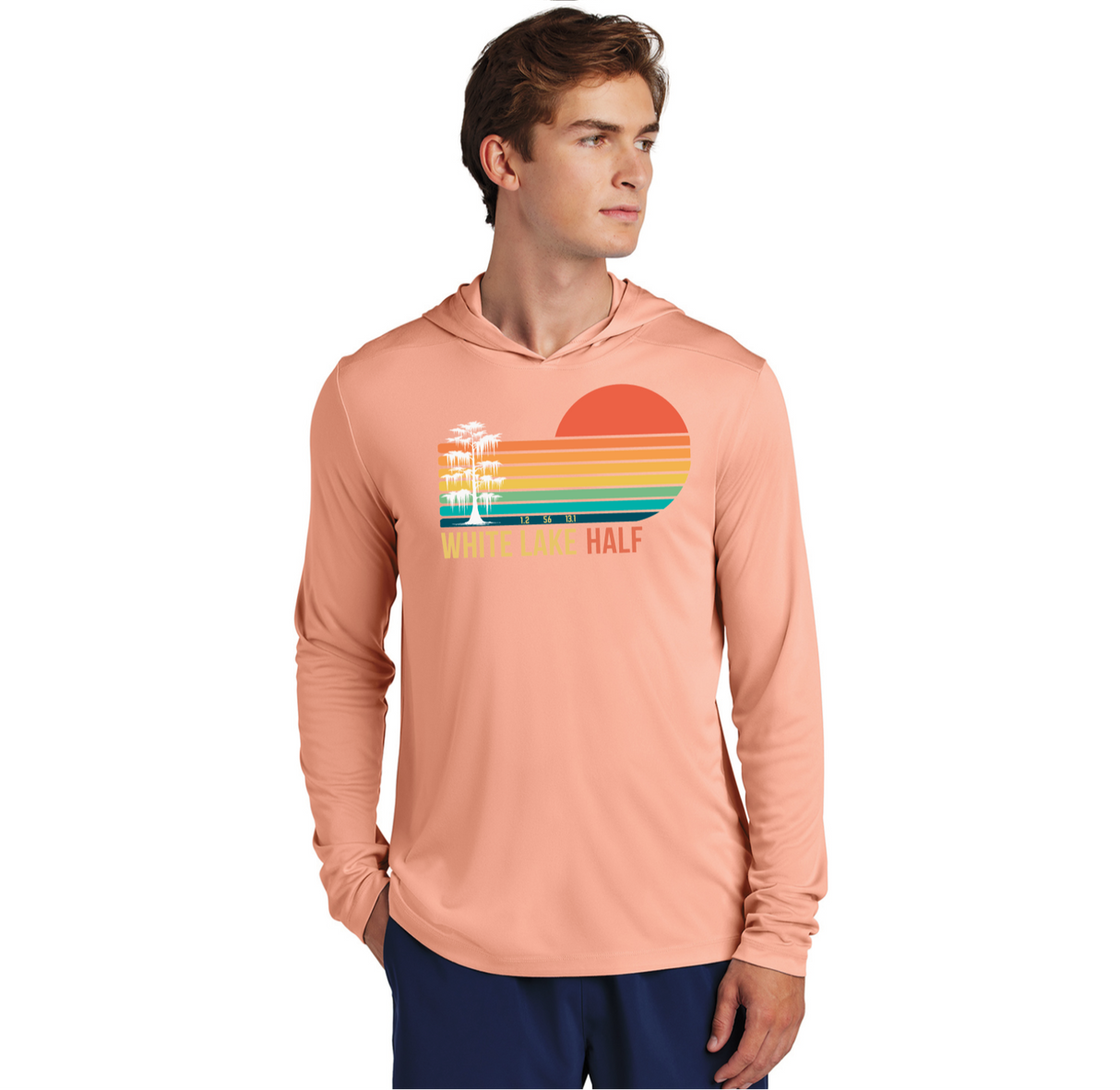 White Lake Half Posi UV Pro Hoodie w/ UPF 50+