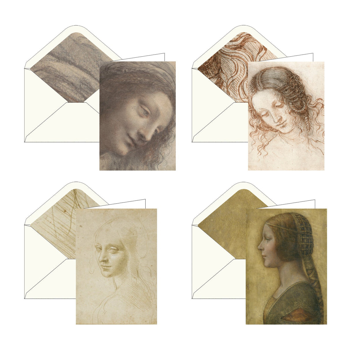 Women of da Vinci - Boxed Blank Note Cards – Set of 16 in a Keepsake Gift Box