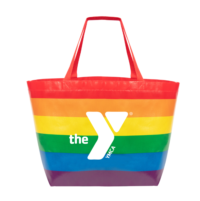 Rainbow Laminated Non-Woven Tote Bag