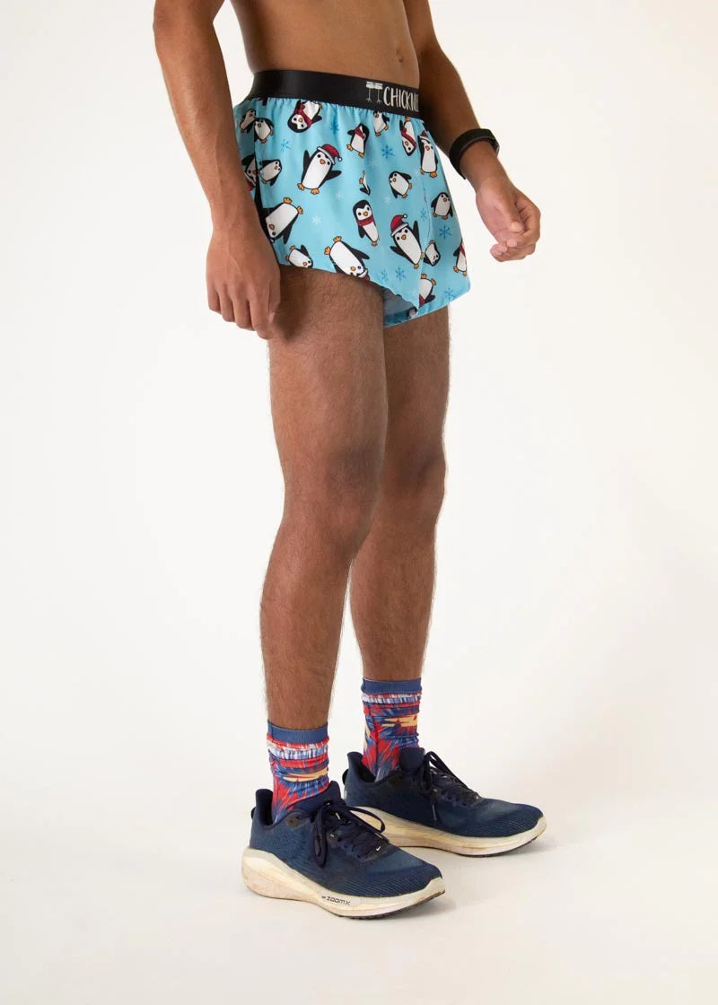 Men's Slippery Bois Penguins 2" Half Split Shorts