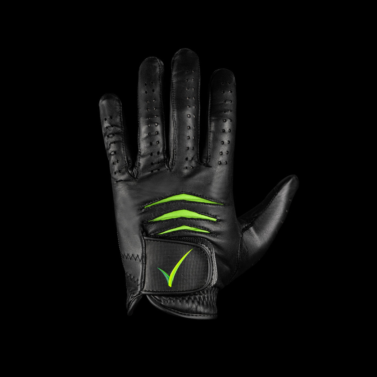 Through Touch Golf Glove - Black/Green