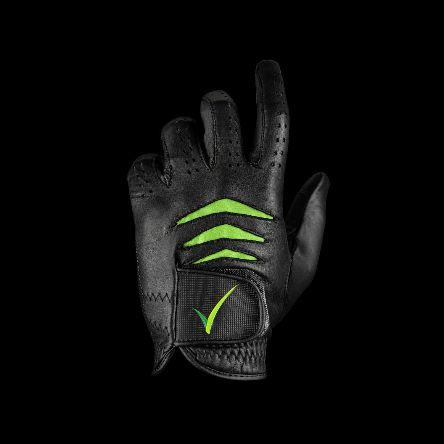 Through Touch Golf Glove - Black/Green