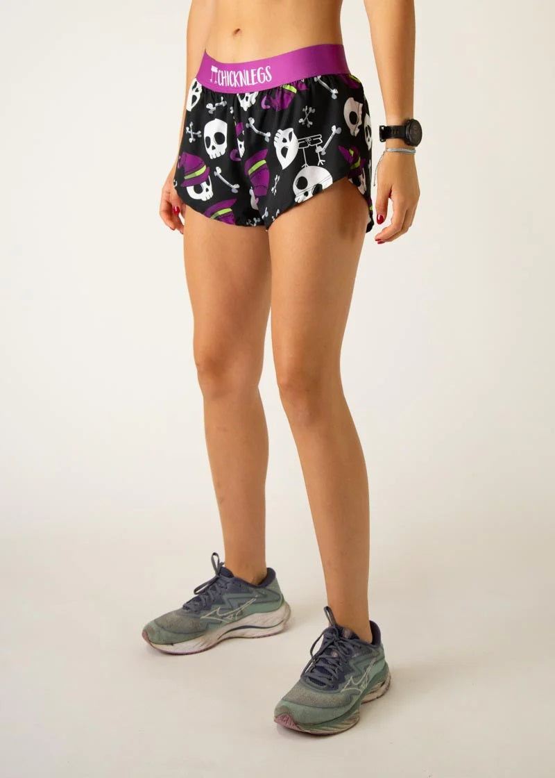 Women's Skulls 1.5" Split Shorts