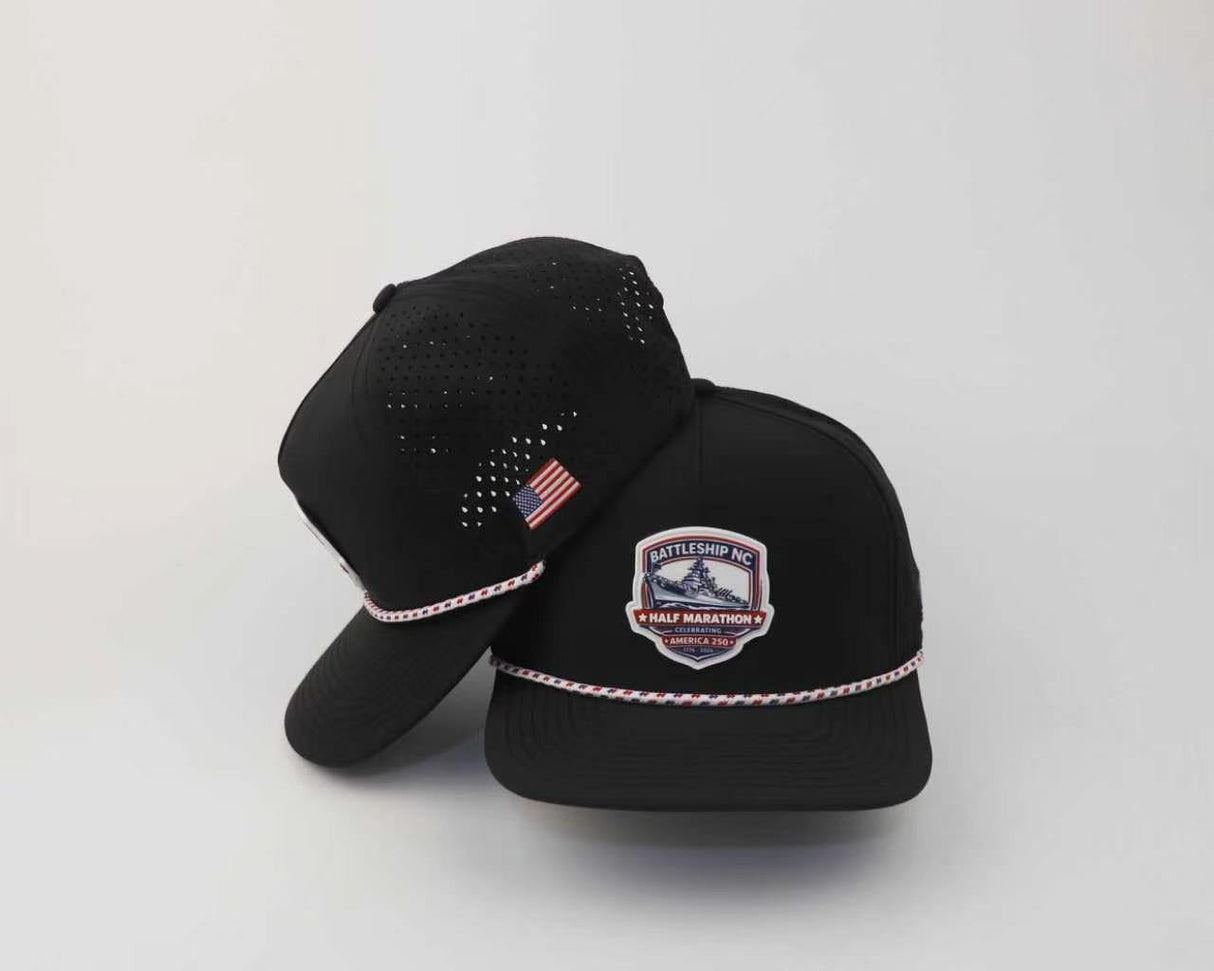 Battleship Half Marathon America 250 Ripstop Rope Hat with PVC Rubber Patch