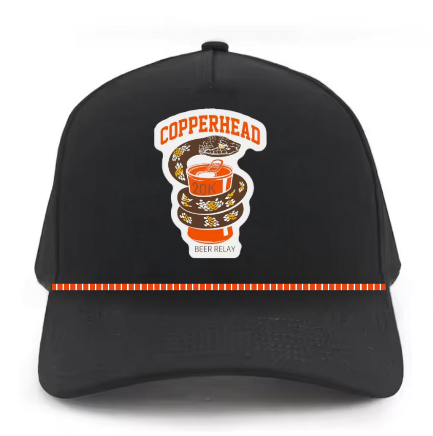 Copperhead Beer Relay Ripstop Rope Hat with PVC Rubber Patch