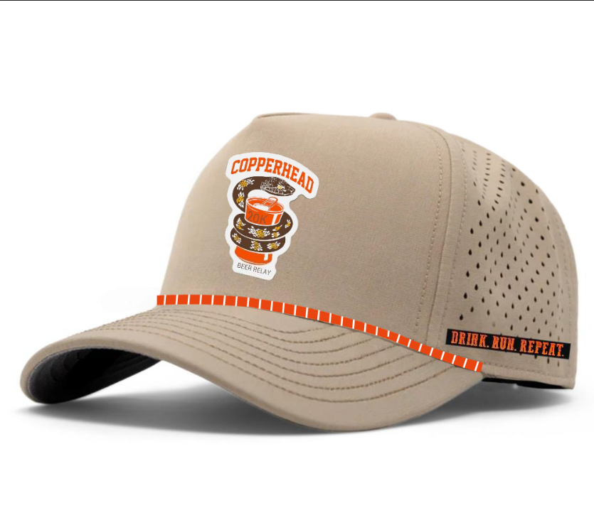 Copperhead Beer Relay Ripstop Rope Hat with PVC Rubber Patch